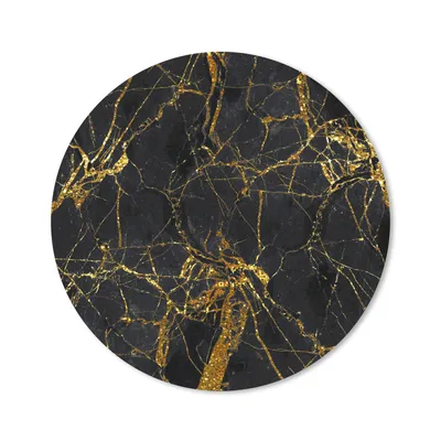 Produktbild von MuchoWow® Mauspad Mousepad Marmor - Gold - Schwarz - Muster 50x50 cm - Mousepads - Maus Mat - Pad - Mausunterlage - Vinyl