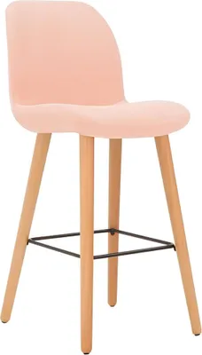 Produktbild von Modern Rosa Stuhl Designer Barhocker Holz stilvoll Luxus Möbel Hocker neu