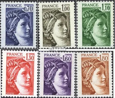 Produktbild von Briefmarken Frankreich 1979 Mi 2169A-2174A (kompl.Ausg.) postfrisch Sabinerin