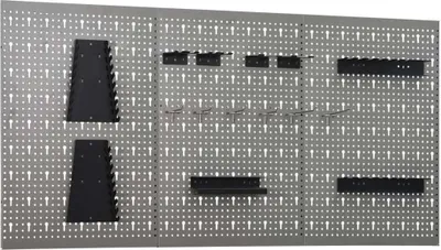 Obrázok produktu pre Nástenné závesné panely na náradie 3 ks 40x58 cm oceľové