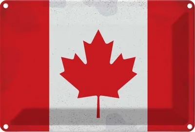 Produktbild von vianmo Blechschild 12x18 cm Kanada Canada Vintage Flagge Amerika USA Fahne Wappen