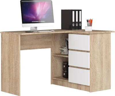 Produktbild von Eckschreibtisch - Ecktisch - Arbeitsplatz - Schreibtisch - Computertisch - Kompakt, 124x77x85 cm