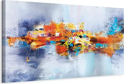 Produktbild von Italienischer Leinwand Leinwandbild - Carnival (1 Part) Narrow 90x30 cm Abstrakt a-A-0727-b-a