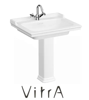 Produktbild von VitrA VALARTE Waschtisch 65 cm mit Langsäule Hygiene Glasur, weiß