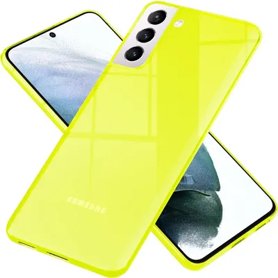 Immagine prodotto di NALIA Neon Custodia per telefono cellulare per Samsung Galaxy S21, Custodia trasparente Cover in silicone giallo