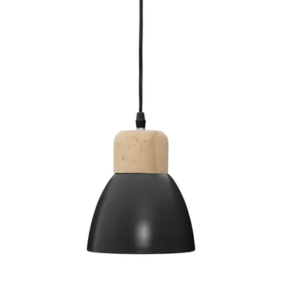 Image de Plafond Noir ø15x19cm (diamètre / Hauteur) Ampoule E14 Non Inclus