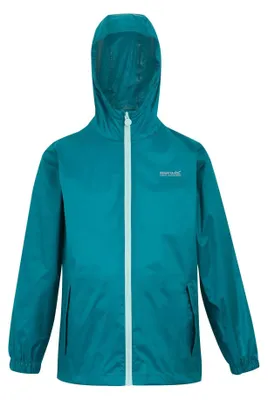 Produktbild von Regatta Great Outdoors Kinder Pack It Jacke III, wasserfest RG3209 (128) (Pfauenblau/Eisiges Morgenblau)
