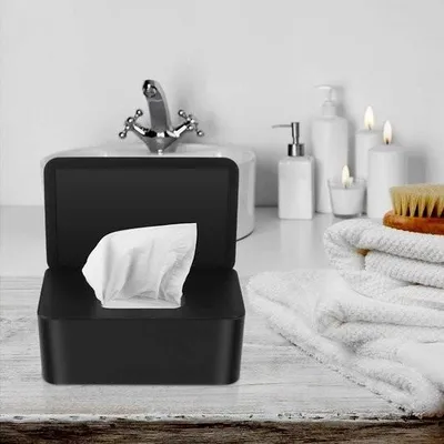 Obrázok produktu pre DiverseGoods Držiak na vlhčený toaletný papier – Box na vlhčený toaletný papier – s viečkom – pre domácnosť, kanceláriu, auto