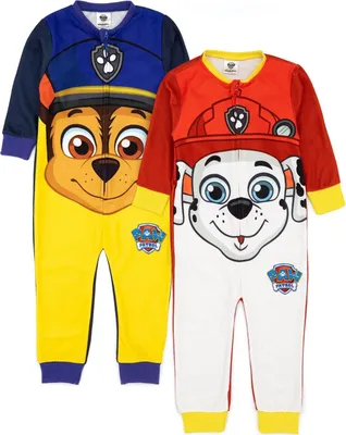 Image de Paw Patrol - Pyjama pour enfant (pack de 2) NS7106 (110) (Bleu/jaune/blanc)