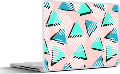 Produktbild von MuchoWow® Laptop Aufkleber Sticker Cover Design - 80er Jahre - Abstrakt - Pastell 30x22 cm - Laptop-Sticker