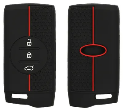 Produktbild von kwmobile Schlüsselhülle für DR 6.0 / DR 5.0 Hülle - Autoschlüssel Schlüssel Hülle aus Silikon - Schlüsseletui in Schwarz Rot