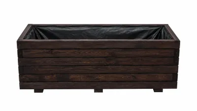 Produktbild von XXL Pflanzkübel Holz 100 cm – Extra Stabiler Blumenkasten Rechteckig, Wetterfester Pflanzkasten für, Terrasse & Garten D26 (Palisander, 100x40x36 cm), KI-generiertes Bild