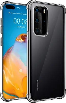 Produktbild von Conie Rugged Silikon Schutzhülle für Huawei P40 Pro Tasche Case Cover Bumper TPU Hülle in Transparent