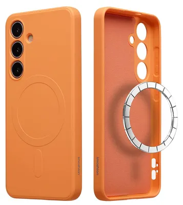 Imagen del producto de Funda de Colores con MagSafe para Samsung Galaxy S25 - Naranjo