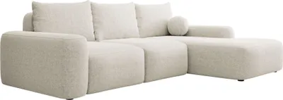 Produktbild von Selsey Carnos - Ecksofa mit Schlaffunktion, Balancekissen, Chenillebezug, Creme, rechtsseitig