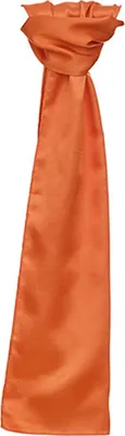 Immagine prodotto di Sciarpa di raso da donna - Colore: Arancione - Dimensioni: 120 x 25cm