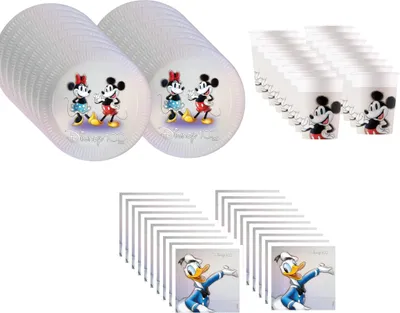 Produktbild von 52-tlg. Disney 100 Donald Party Set für Kindergeburtstag