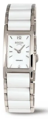 Produktbild von Boccia Damen Armbanduhr 3201-01 Ceramic weiß