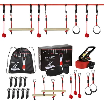 Produktbild von ALPIDEX Ninja Line Slackline Set 15 m für Jugendliche und Erwachsene