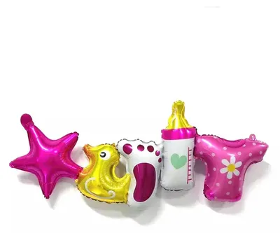 Produktbild von Folienballon Baby Girl, Girlande, ca. 105 x 37 cm