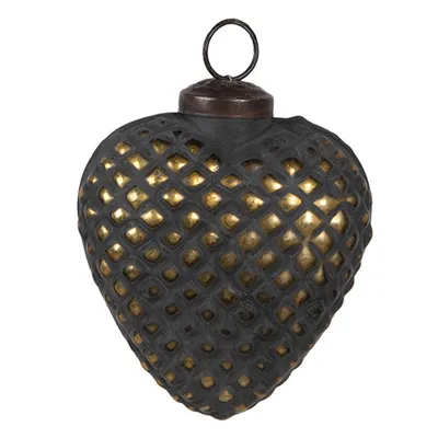 Immagine prodotto di Guaina natalizia Clayre & Eef 8x4x9 cm in vetro nero