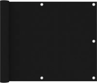 Produktbild von （Robust Möbel）Balkon-Sichtschutz Anti-UV & Wasserfest - modernes Design - Schwarz 75x300cm Oxford-Gewebe Promotion221648 - Balkonsichtschutz