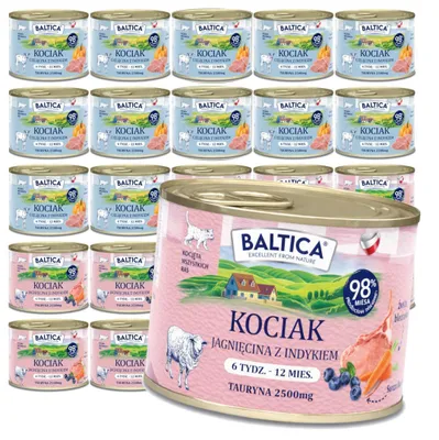 Zdjęcie produktu dla Baltica Smaki Regionów Mix 24x185g Bezzbożowa Mokra Karma Dla Kociąt