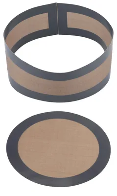 Produktbild von Silikon-Backmatten für Springformen - Antihaftbeschichtet - Zum Backen von Kuchen - 2 Stück - Ø 22,8 cm - Grau