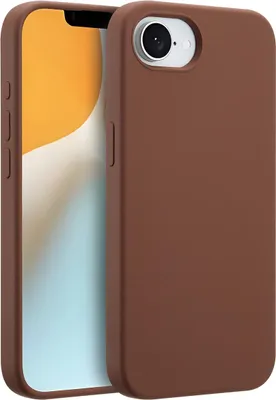 Image de Coque arrière en silicone liquide Accezz avec MagSafe pour Apple iPhone 17e / 16e - New Tea Brown