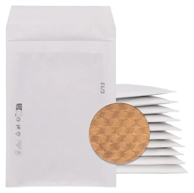 Produktbild von 100x Papierpolstertaschen 170x225 mm DIN A5 selbstklebend weiß