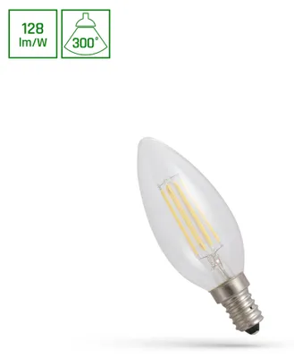 Produktbild von LED E14 C35 Filament klar 5,5W = 55W Kerzenform 700lm Warmweiß 2700K