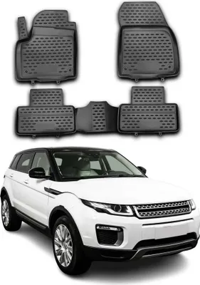 Image de 2011-2019 Land Rover Range Rover Evoque L538 Tapis de sol en caoutchouc noir 4 pièces