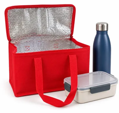 Kühltasche 6 Liter, 28x14x17 cm, rot, isoliert, für Lunch
