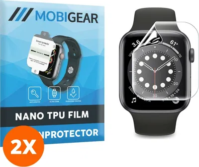 Produktbild von Mobigear 5.00 Apple Watch - 40 mm Displayschutz Schutzfolie - Hüllenfreundlich (2er Pack)