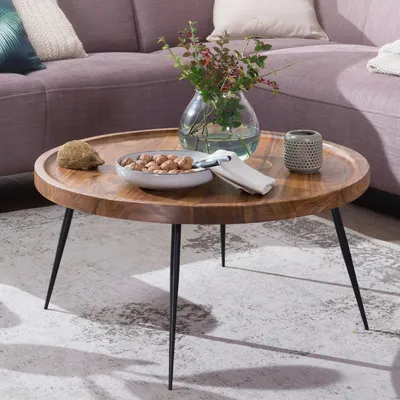Produktbild von WOHNLING Couchtisch WL5.678 Wohnzimmertisch Holz Massiv Sofatisch Wohnzimmer