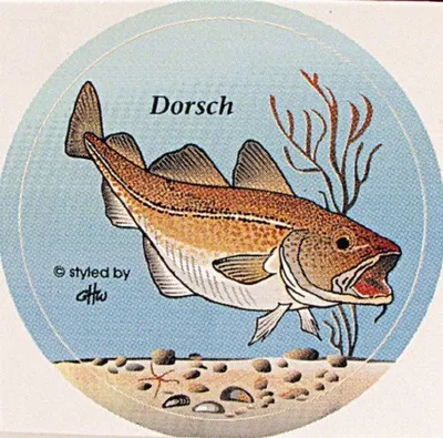 Produktbild von PVC Aufkleber Applikation - Fisch - Fische - Angeln - DORSCH - 307368 - Gr. ca. 8 cm
