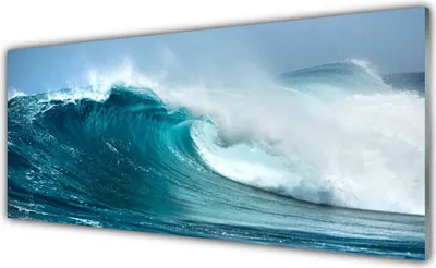 Produktbild von Glasbilder 125x50 Wandbild Druck auf Glas Welle Landschaft