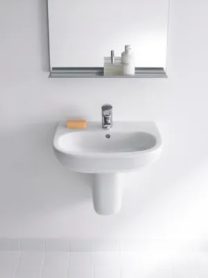 Immagine prodotto di Duravit D-Code lavabo, avec trou pour robinetterie, avec trop-plein, 550x430x175mm, blanc brillant, 2310550000, 2310550000