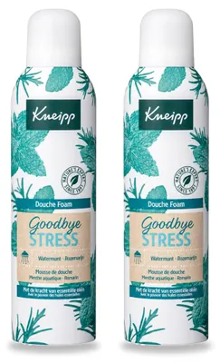 Produktbild von 2 x Kneipp Duschschaum Goodbye Stress - Wasserminze & Rosmarin - 200 ml - Vorteilspackung - 2 Stücke