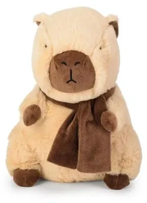 Produktbild von Kapibarapluche mit Schal, beige, 27 cm - Daffi