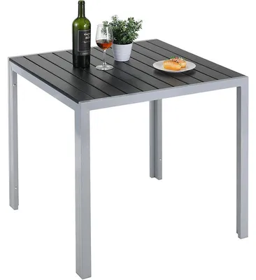 Obrázek produktu pro Čtvercový zahradní stůl D-058, 75 x 75 cm, stříbrno/šedý