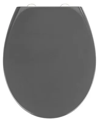 Image de WENKO Premium Siège de WC Samos Gris Abaissement automatique WC Salle de bain WC visiteurs