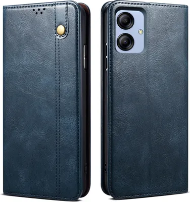 Image de Etui pour Samsung Galaxy A04E, étui en cuir avec fonction stand bleu
