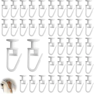 Obrázok produktu pre Záclonové klzáky 150 kusov, 5,8-7 mm, biela, pre záclonová koľajnica