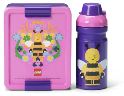 Obrázek produktu pro LEGO Bee svačinový set (láhev a box) - fialová