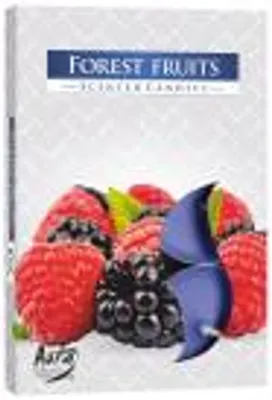 Image de Bispol Aura Bougies à réchaud parfumées, fruits des bois, pack de 6
