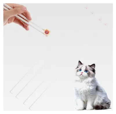 Produktbild von 2 Paar Katzenpfoten Essstäbchen Wiederverwendbare Essstäbchen mit Rosa Pfotenabdrücken für Zuhause, Hotel, Restaurant, Party und Tierliebhaber