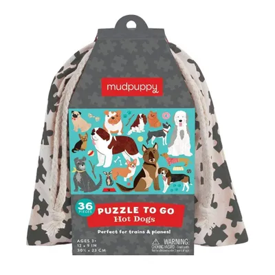 Zdjęcie produktu dla Mudpuppy Puzzle Psi v látkovém pytlíku 36 dílků