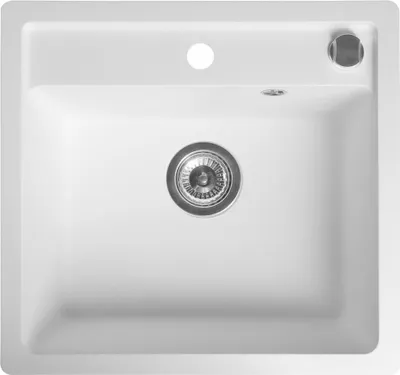 Produktbild von Sapho Granit-Einbauspüle, 1 Becken, 53x50cm, weiß