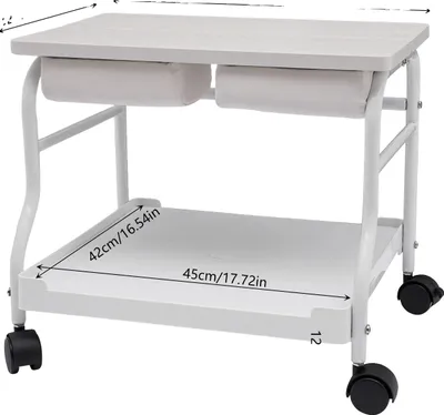 Produktbild von Fußbadwagen, tragbares Design, 18 kg Tragfähigkeit, WEISS